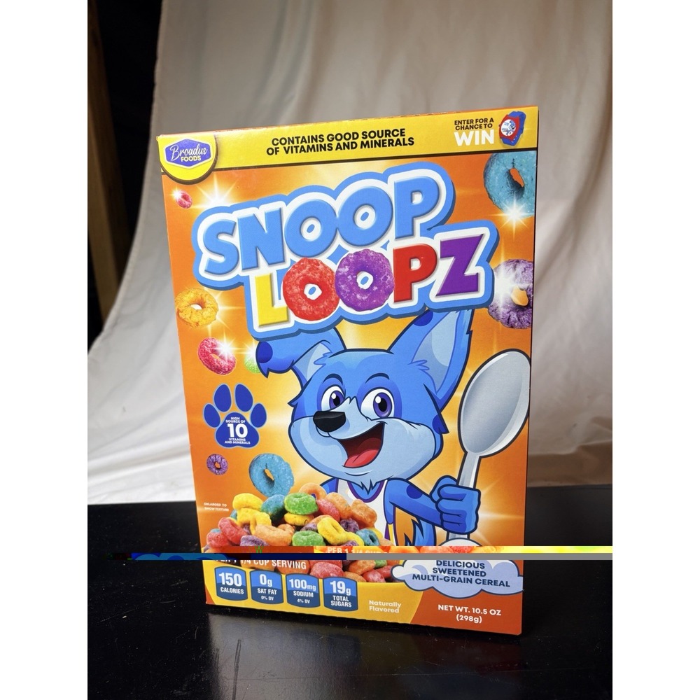 Snoop Loopz Cereal Broadus Foods Snoop Dogg Memorabilia Rare Collectible Box